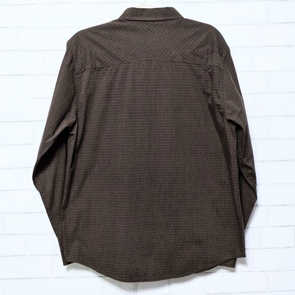 HORNY TOAD Brown Check Button Up Shirt M - Picture 5 of 9